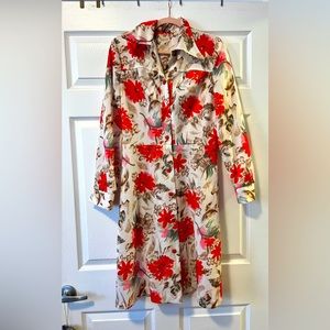 Beautifully structured vintage floral flare dress